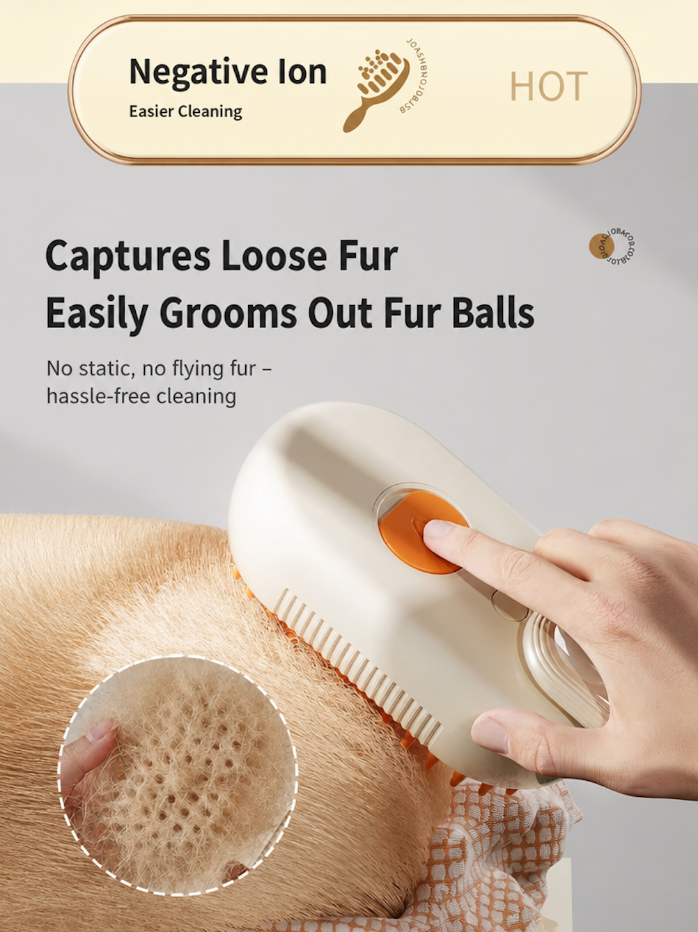 3-in-1 Pet Steam Brush